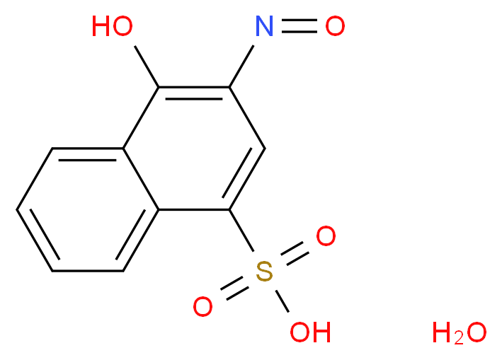 4-hydroxy-3-nitrosonaphthalene-1-sulfonic acid hydrate_分子结构_CAS_624725-88-8