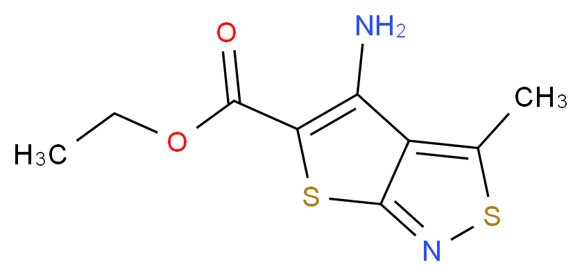 ethyl 4-amino-3-methylthieno[2,3-c][1,2]thiazole-5-carboxylate_分子结构_CAS_)