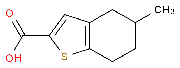 5-methyl-4,5,6,7-tetrahydro-1-benzothiophene-2-carboxylic acid_分子结构_CAS_588698-05-9