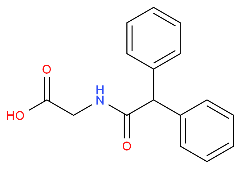 Diphenylacetylaminoacetic acid_分子结构_CAS_65707-74-6)