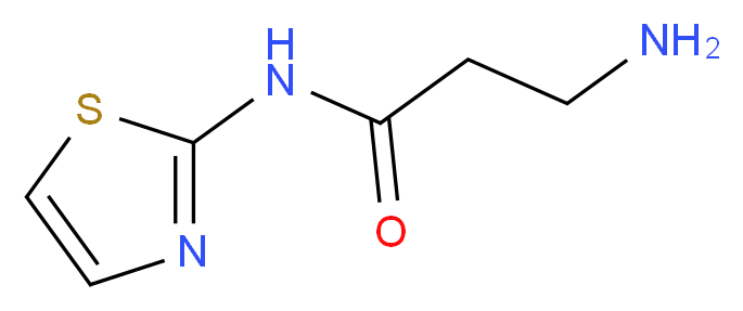 3-amino-N-(1,3-thiazol-2-yl)propanamide_分子结构_CAS_1016878-45-7