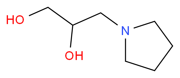 3-吡咯烷基-1,2-丙二醇_分子结构_CAS_85391-19-1)