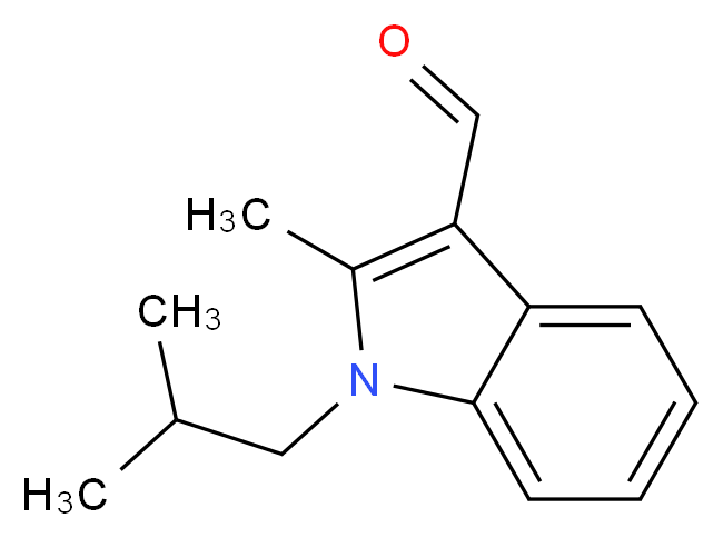 2-methyl-1-(2-methylpropyl)-1H-indole-3-carbaldehyde_分子结构_CAS_714278-20-3
