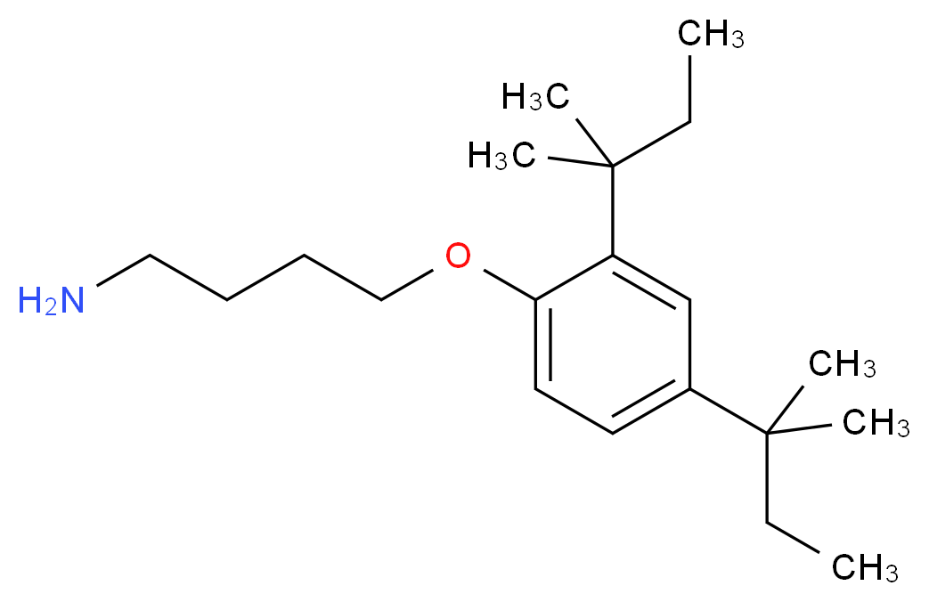 1-(4-aminobutoxy)-2,4-bis(2-methylbutan-2-yl)benzene_分子结构_CAS_51959-14-9