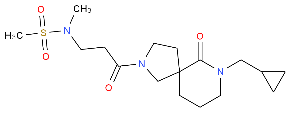N-{3-[7-(cyclopropylmethyl)-6-oxo-2,7-diazaspiro[4.5]dec-2-yl]-3-oxopropyl}-N-methylmethanesulfonamide (non-preferred name)_分子结构_CAS_)