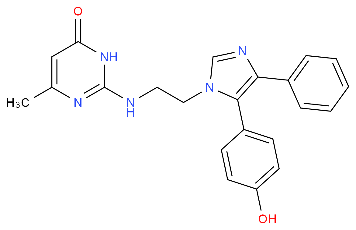 2-({2-[5-(4-hydroxyphenyl)-4-phenyl-1H-imidazol-1-yl]ethyl}amino)-6-methylpyrimidin-4(3H)-one_分子结构_CAS_)