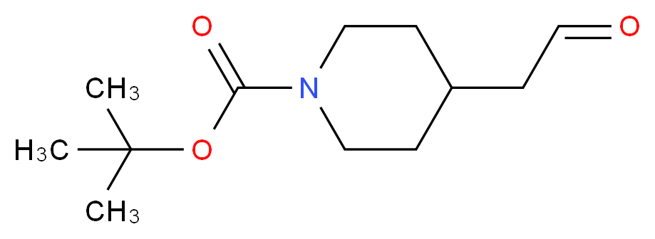 4-(2-氧代乙基)哌啶-1-羧酸叔丁酯_分子结构_CAS_142374-19-4)