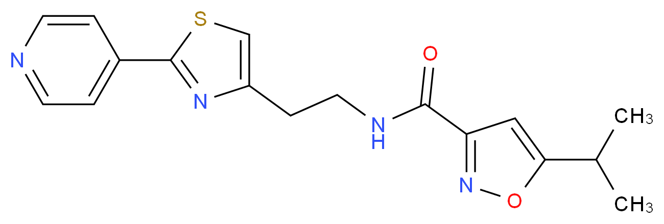 5-isopropyl-N-[2-(2-pyridin-4-yl-1,3-thiazol-4-yl)ethyl]isoxazole-3-carboxamide_分子结构_CAS_)