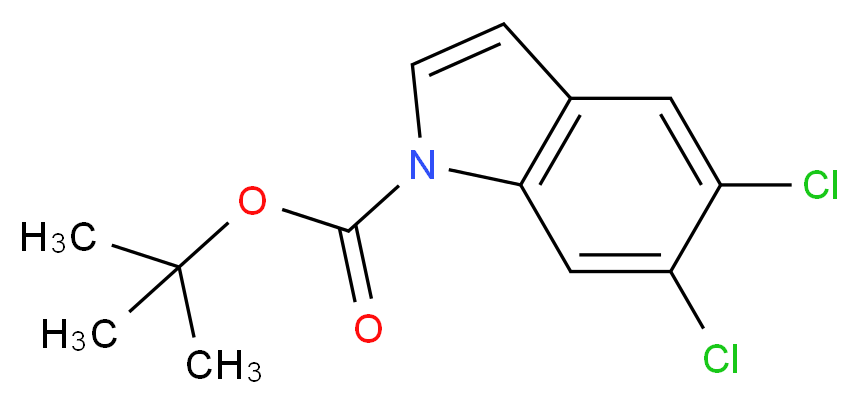 tert-butyl 5,6-dichloro-1H-indole-1-carboxylate_分子结构_CAS_1209183-93-6