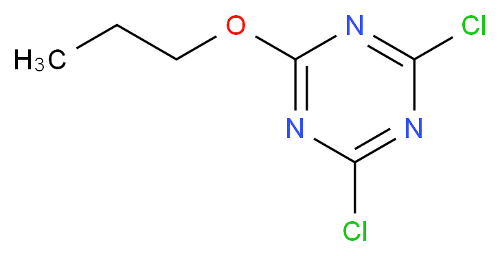 2,4-二氯-6-正-丙氧基-1,3,5-三嗪_分子结构_CAS_26650-75-9)