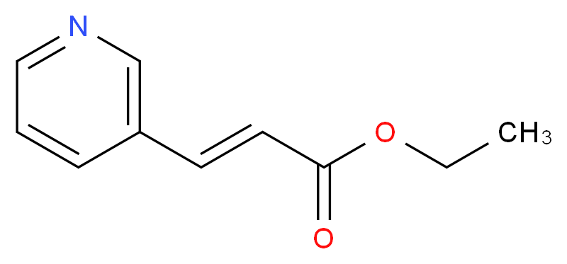 ethyl (2E)-3-(pyridin-3-yl)prop-2-enoate_分子结构_CAS_28447-17-8