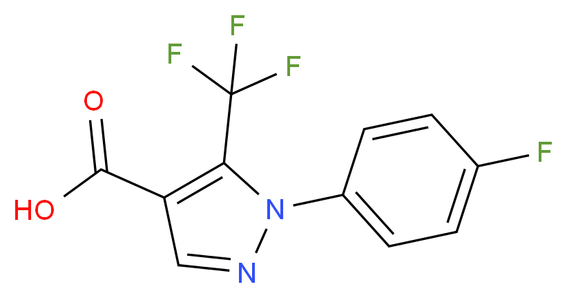 1-(4-fluorophenyl)-5-(trifluoromethyl)-1H-pyrazole-4-carboxylic acid_分子结构_CAS_618070-62-5