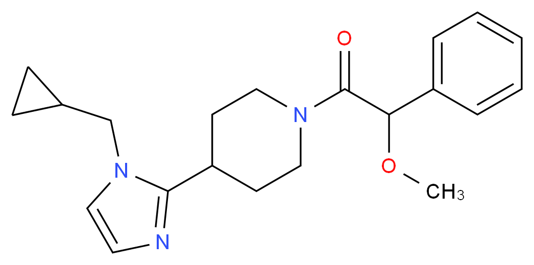 4-[1-(cyclopropylmethyl)-1H-imidazol-2-yl]-1-[methoxy(phenyl)acetyl]piperidine_分子结构_CAS_)