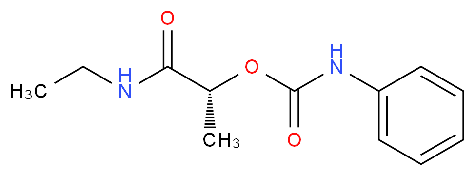 (1R)-1-(ethylcarbamoyl)ethyl N-phenylcarbamate_分子结构_CAS_16118-49-3