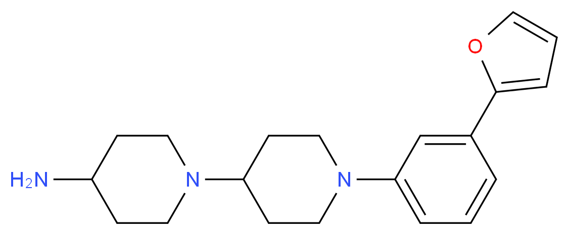1'-[3-(2-furyl)phenyl]-1,4'-bipiperidin-4-amine_分子结构_CAS_)