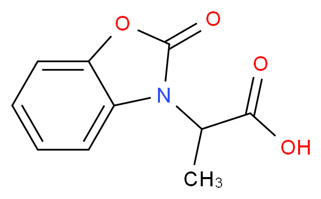 2-(2-oxo-2,3-dihydro-1,3-benzoxazol-3-yl)propanoic acid_分子结构_CAS_13610-53-2