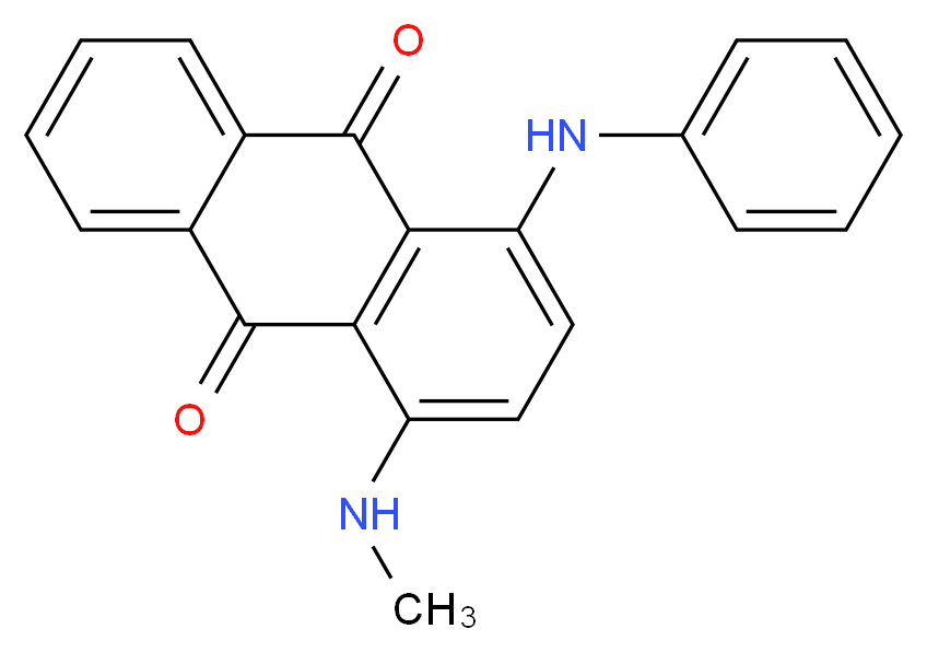 1-(methylamino)-4-(phenylamino)-9,10-dihydroanthracene-9,10-dione_分子结构_CAS_12769-16-3