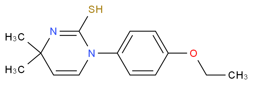 1-(4-Ethoxyphenyl)-4,4-dimethyl-1,4-dihydropyrimidine-2-thiol_分子结构_CAS_)