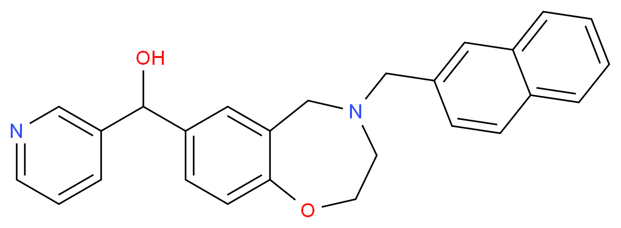 [4-(2-naphthylmethyl)-2,3,4,5-tetrahydro-1,4-benzoxazepin-7-yl](3-pyridinyl)methanol_分子结构_CAS_)