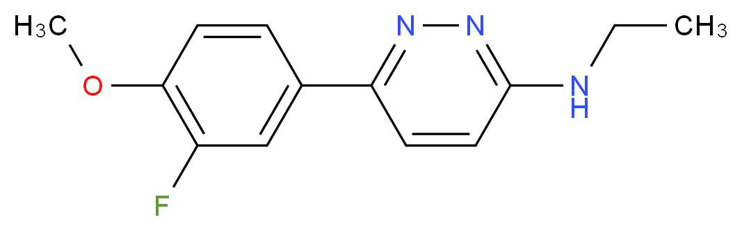 N-ethyl-6-(3-fluoro-4-methoxyphenyl)pyridazin-3-amine_分子结构_CAS_)