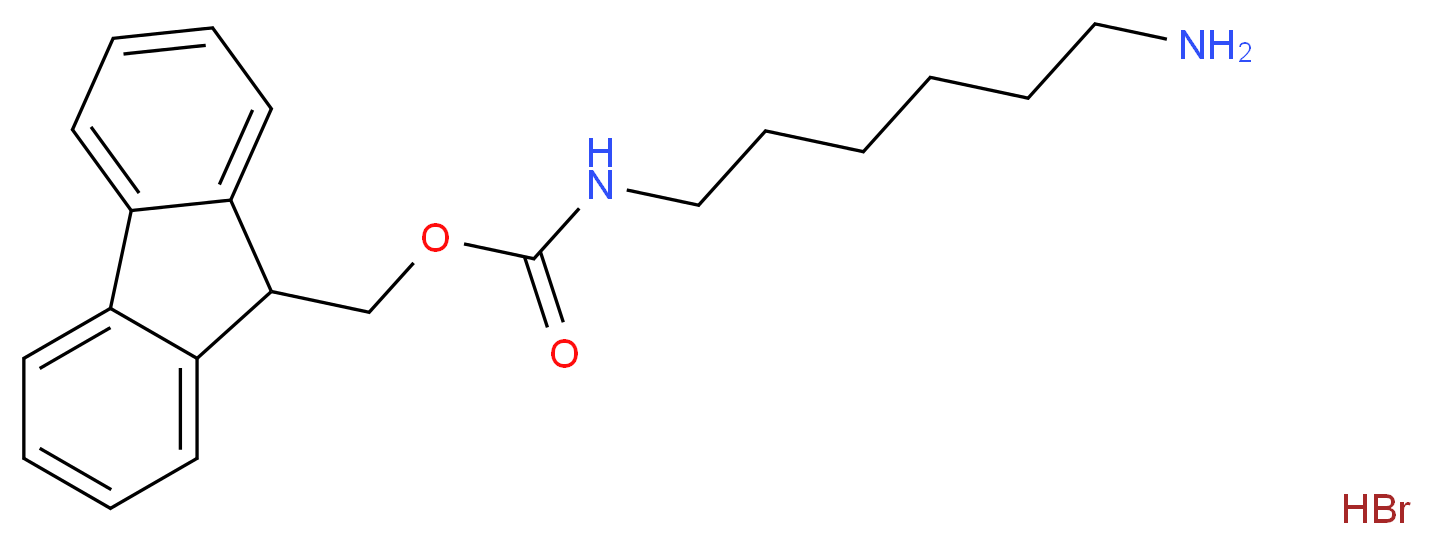 N-Fmoc-1,6-己二胺 氢溴酸盐_分子结构_CAS_352351-56-5)