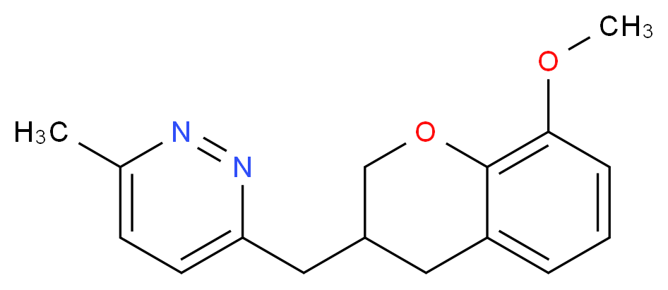 3-[(8-methoxy-3,4-dihydro-2H-chromen-3-yl)methyl]-6-methylpyridazine_分子结构_CAS_)
