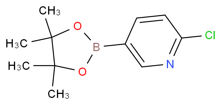 2-chloro-5-(tetramethyl-1,3,2-dioxaborolan-2-yl)pyridine_分子结构_CAS_444120-94-9