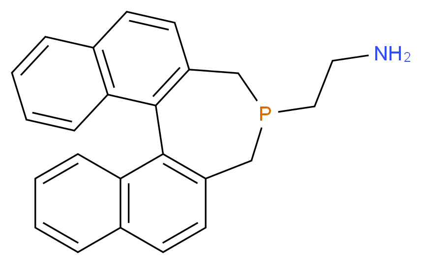 2-[(11bS)-3H-联萘并[2,1-c:1′,2′-e]磷杂庚英-4(5H)-基]乙胺_分子结构_CAS_)