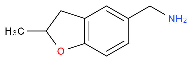 (2-methyl-2,3-dihydro-1-benzofuran-5-yl)methanamine_分子结构_CAS_55746-19-5
