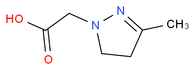 2-(3-methyl-4,5-dihydro-1H-pyrazol-1-yl)acetic acid_分子结构_CAS_1134333-91-7