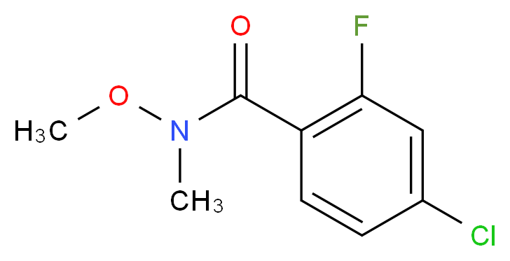 4-Chloro-2-fluoro-N-Methoxy-N-MethylbenzaMide_分子结构_CAS_198967-23-6)