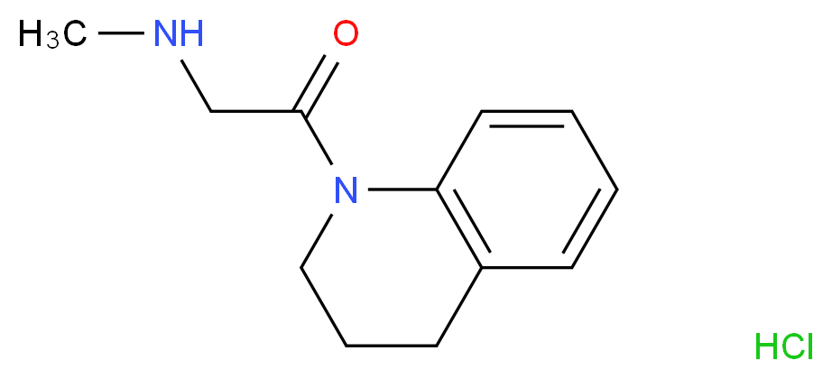 1-[3,4-Dihydro-1(2H)-quinolinyl]-2-(methylamino)-1-ethanone hydrochloride_分子结构_CAS_)