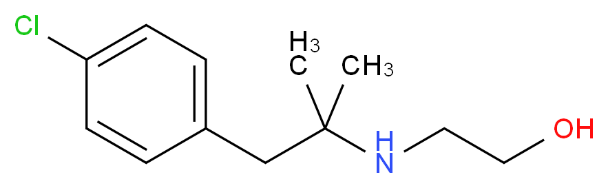 2-{[1-(4-chlorophenyl)-2-methylpropan-2-yl]amino}ethan-1-ol_分子结构_CAS_54063-36-4