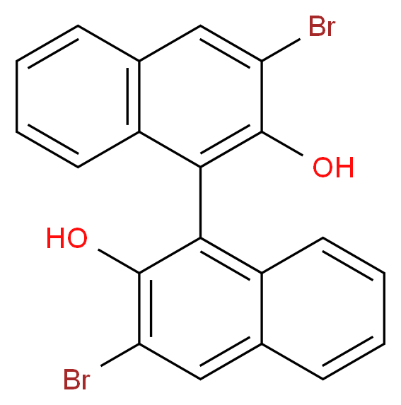 (R)-(+)-3,3′-二溴-1,1′-二-2-萘醇_分子结构_CAS_111795-43-8)