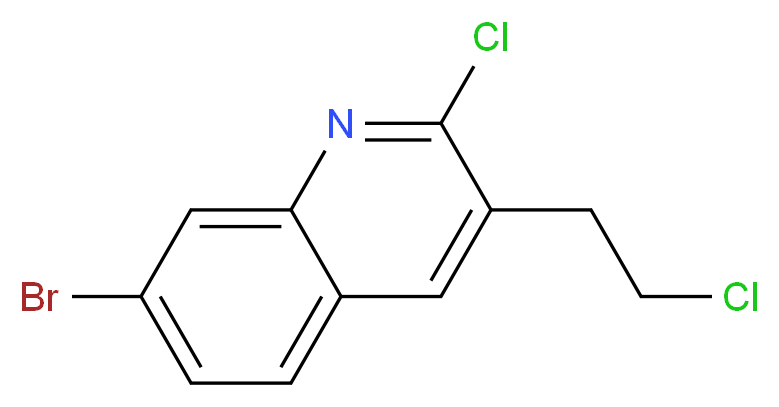 7-bromo-2-chloro-3-(2-chloroethyl)quinoline_分子结构_CAS_948294-53-9