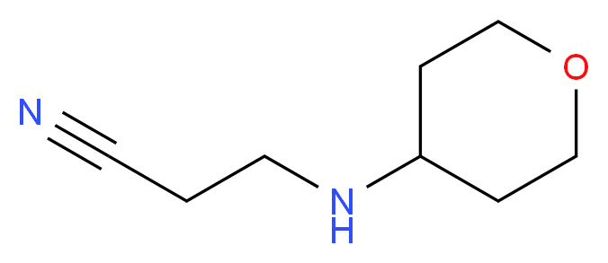 3-(oxan-4-ylamino)propanenitrile_分子结构_CAS_)