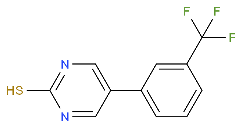 5-[3-(trifluoromethyl)phenyl]pyrimidine-2-thiol_分子结构_CAS_344282-81-1