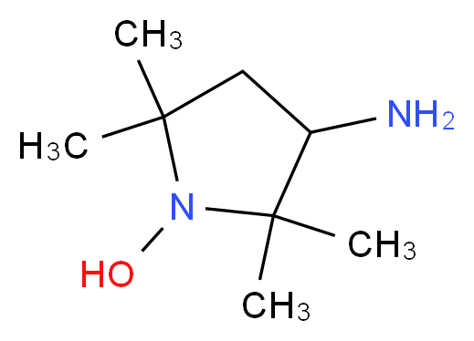 3-amino-2,2,5,5-tetramethylpyrrolidin-1-ol_分子结构_CAS_34272-83-8