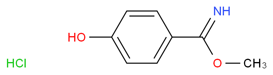 methyl 4-hydroxybenzene-1-carboximidate hydrochloride_分子结构_CAS_57943-60-9