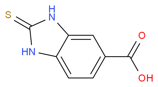 2-sulfanylidene-2,3-dihydro-1H-1,3-benzodiazole-5-carboxylic acid_分子结构_CAS_58089-25-1