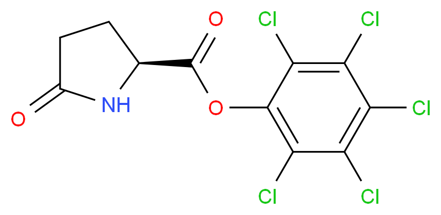 L-Pyroglutamic acid pentachlorophenyl ester_分子结构_CAS_28990-85-4)