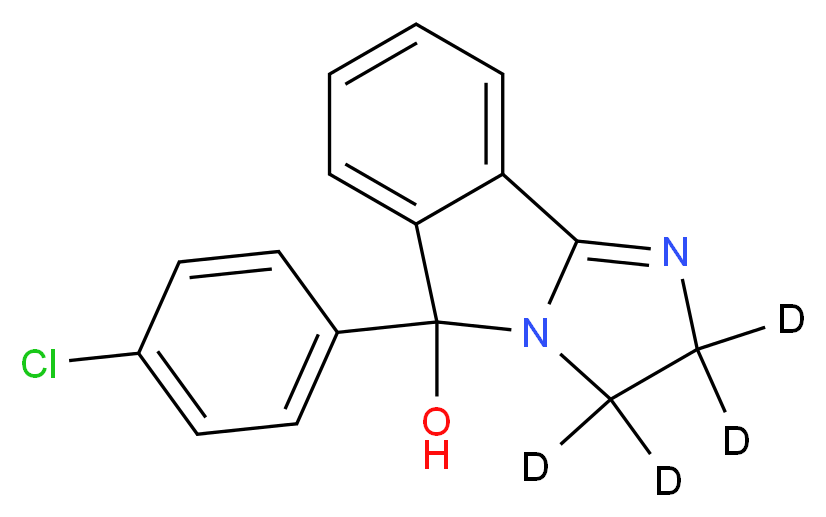 5-(4-chlorophenyl)(2,2,3,3-<sup>2</sup>H<sub>4</sub>)-2H,3H,5H-imidazo[2,1-a]isoindol-5-ol_分子结构_CAS_1246815-50-8