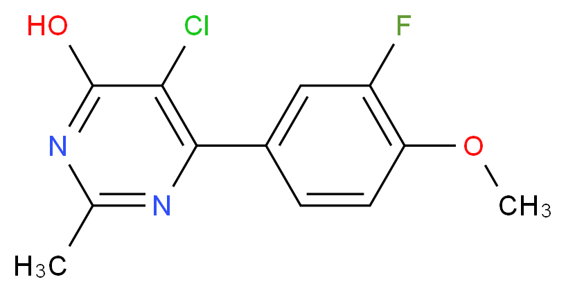 5-chloro-6-(3-fluoro-4-methoxyphenyl)-2-methylpyrimidin-4-ol_分子结构_CAS_)