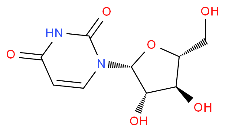 1-[(2R,3S,4S,5R)-3,4-dihydroxy-5-(hydroxymethyl)oxolan-2-yl]-1,2,3,4-tetrahydropyrimidine-2,4-dione_分子结构_CAS_3083-77-0