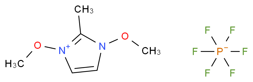 1,3-dimethoxy-2-methyl-1H-imidazol-3-ium; hexafluoro-λ<sup>5</sup>-phosphanuide_分子结构_CAS_951020-84-1