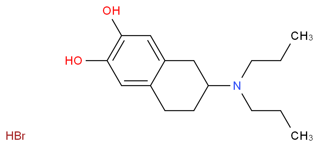6-(dipropylamino)-5,6,7,8-tetrahydronaphthalene-2,3-diol hydrobromide_分子结构_CAS_62421-17-4