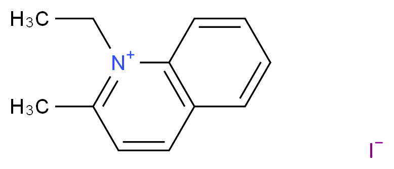 1-ethyl-2-methylquinolin-1-ium iodide_分子结构_CAS_606-55-3
