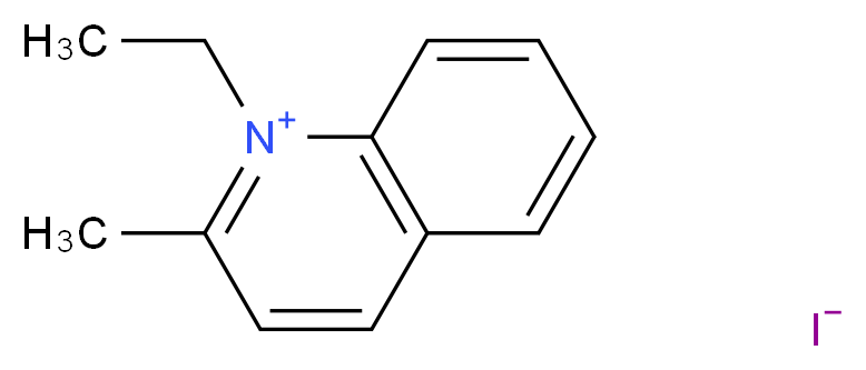 1-Ethyl-2-methylquinolinium iodide_分子结构_CAS_606-55-3)