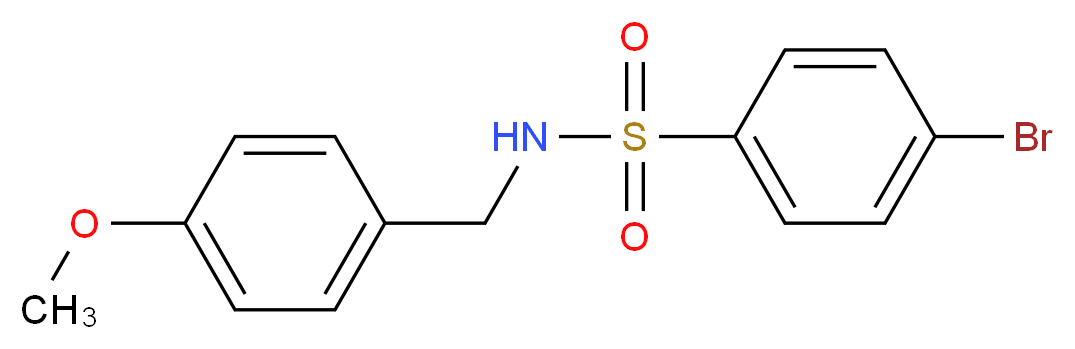 4-Bromo-N-(4-methoxybenzyl)benzenesulphonamide_分子结构_CAS_329939-43-7)