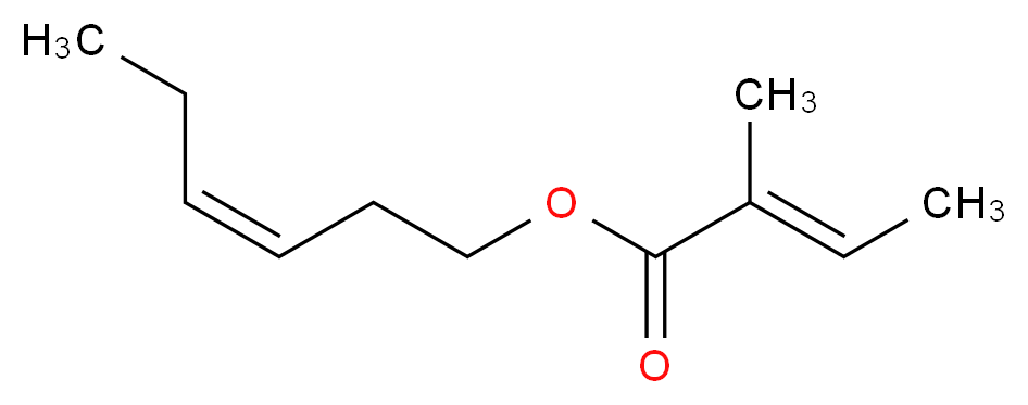 (3Z)-hex-3-en-1-yl (2E)-2-methylbut-2-enoate_分子结构_CAS_67883-79-8